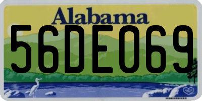AL license plate 56DE069