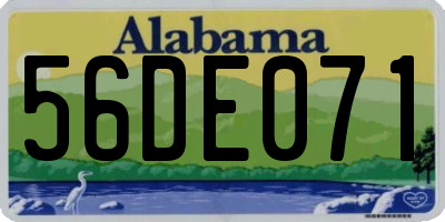 AL license plate 56DE071