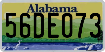 AL license plate 56DE073