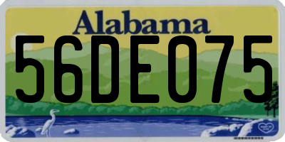 AL license plate 56DE075