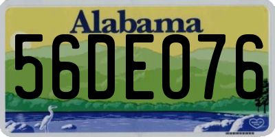 AL license plate 56DE076