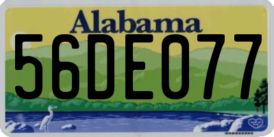 AL license plate 56DE077