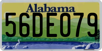 AL license plate 56DE079