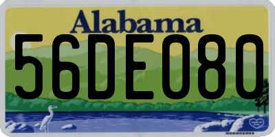 AL license plate 56DE080