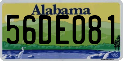 AL license plate 56DE081