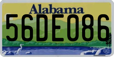 AL license plate 56DE086