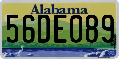 AL license plate 56DE089