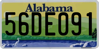 AL license plate 56DE091