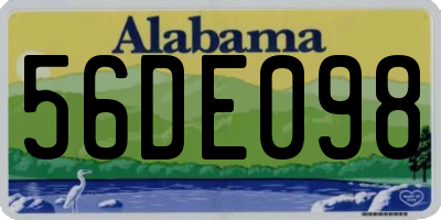 AL license plate 56DE098