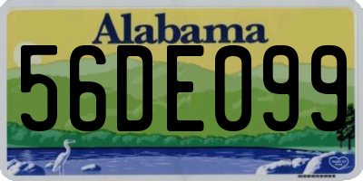 AL license plate 56DE099