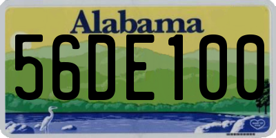 AL license plate 56DE100