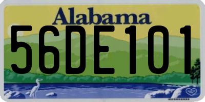 AL license plate 56DE101