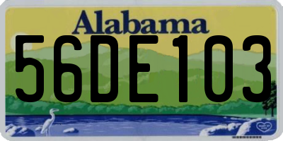 AL license plate 56DE103