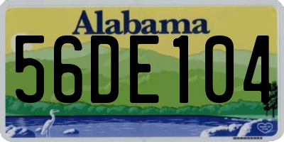 AL license plate 56DE104