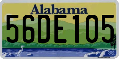 AL license plate 56DE105