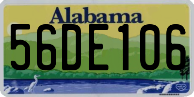 AL license plate 56DE106