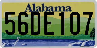 AL license plate 56DE107
