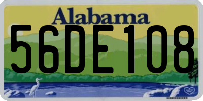 AL license plate 56DE108