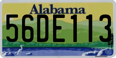 AL license plate 56DE113