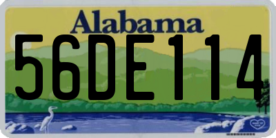 AL license plate 56DE114
