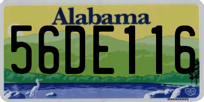 AL license plate 56DE116