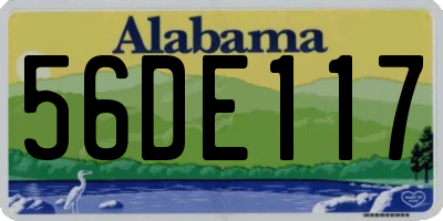AL license plate 56DE117
