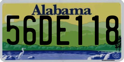 AL license plate 56DE118