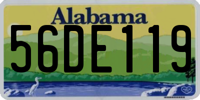 AL license plate 56DE119