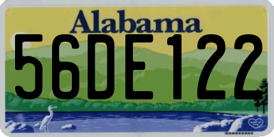 AL license plate 56DE122