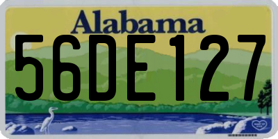 AL license plate 56DE127