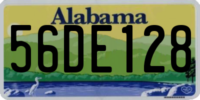 AL license plate 56DE128