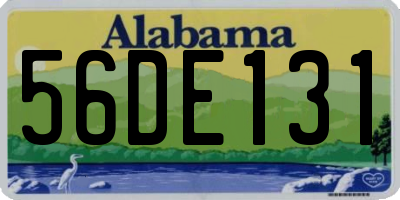 AL license plate 56DE131