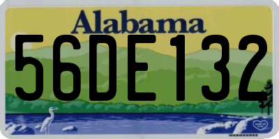 AL license plate 56DE132