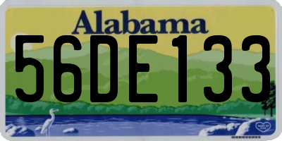 AL license plate 56DE133