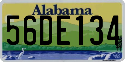 AL license plate 56DE134