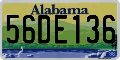 AL license plate 56DE136