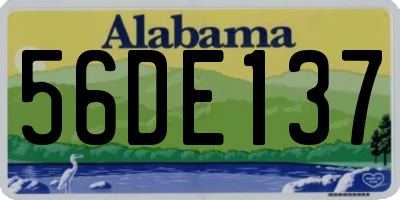 AL license plate 56DE137