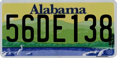 AL license plate 56DE138