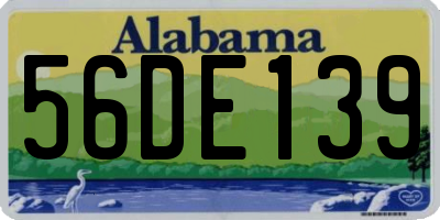 AL license plate 56DE139