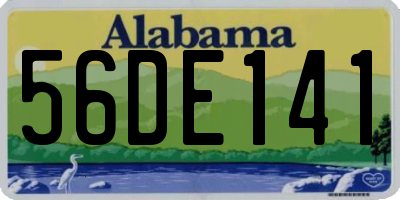 AL license plate 56DE141