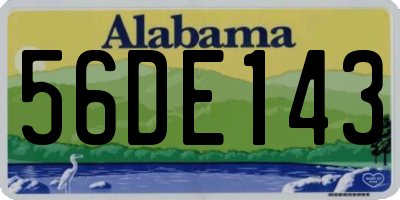 AL license plate 56DE143