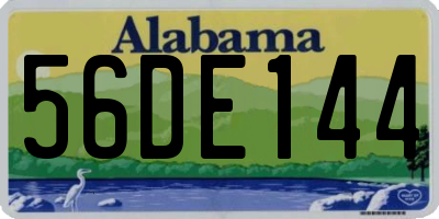 AL license plate 56DE144