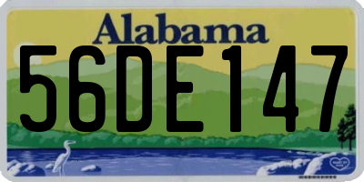 AL license plate 56DE147