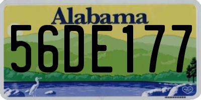 AL license plate 56DE177