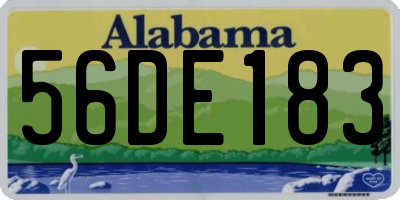 AL license plate 56DE183