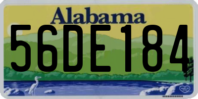 AL license plate 56DE184