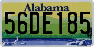AL license plate 56DE185