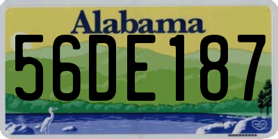 AL license plate 56DE187