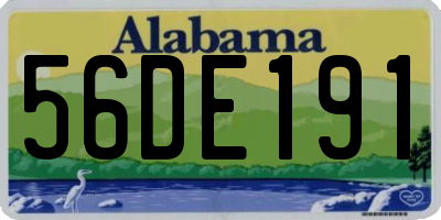 AL license plate 56DE191