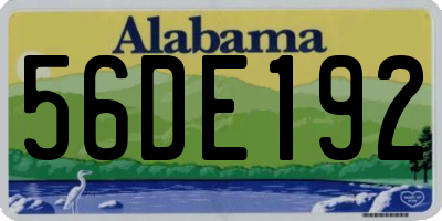 AL license plate 56DE192